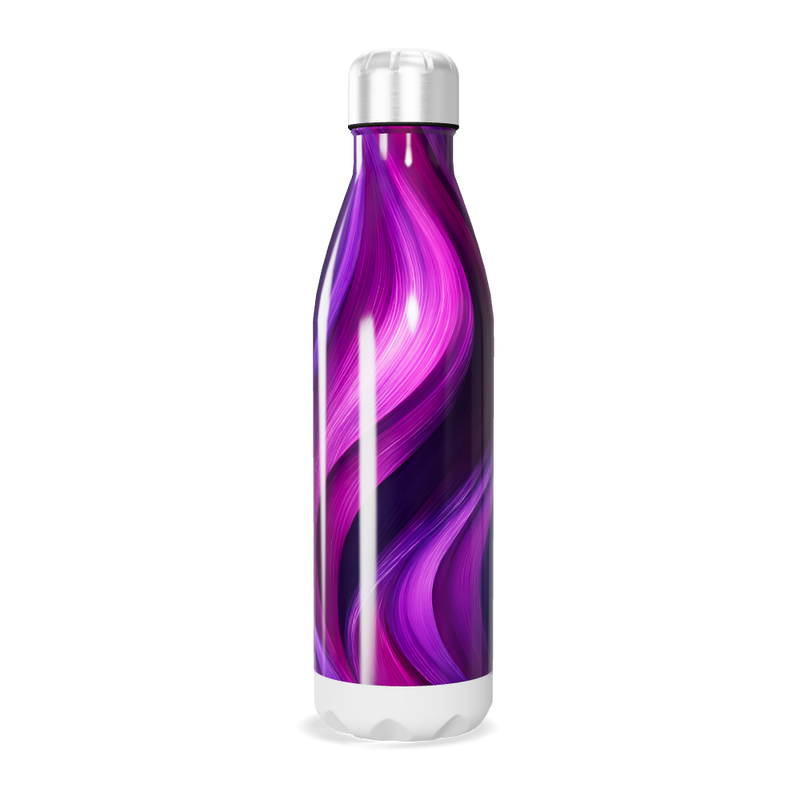 Garrafa Inox - Roxa com Estampa Ondulada