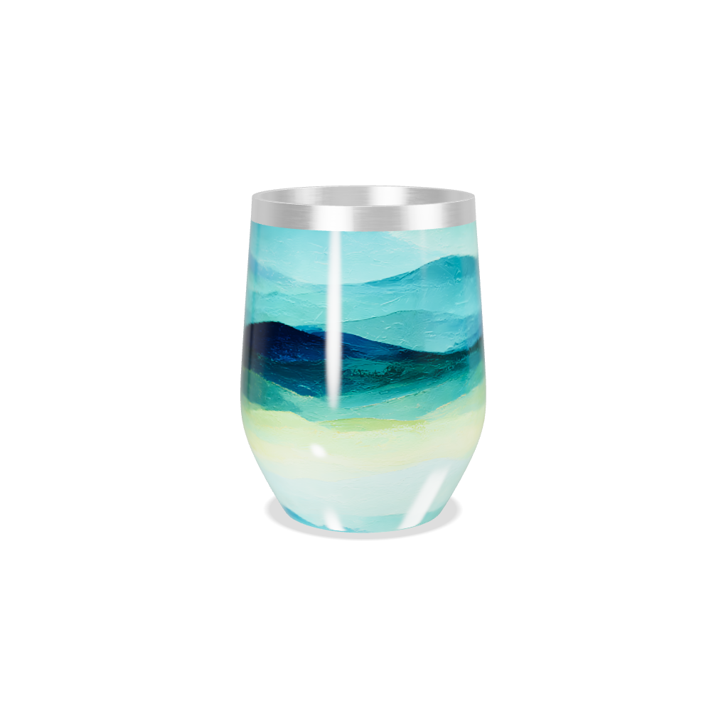 Copo Térmico Slim - Pintura Azul Verde