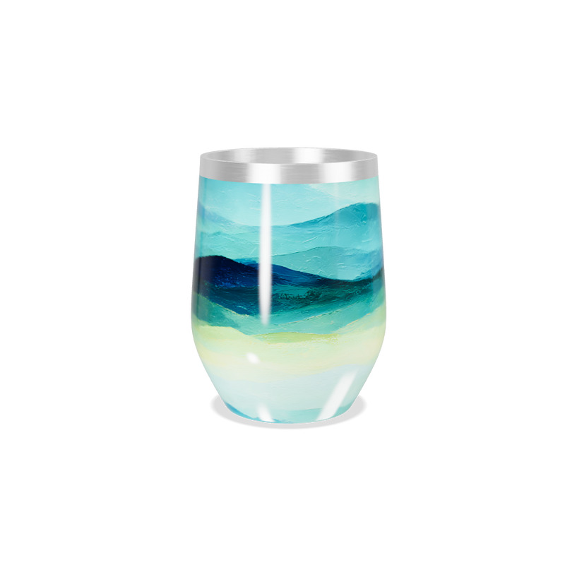 Copo Térmico Slim - Pintura Azul Verde