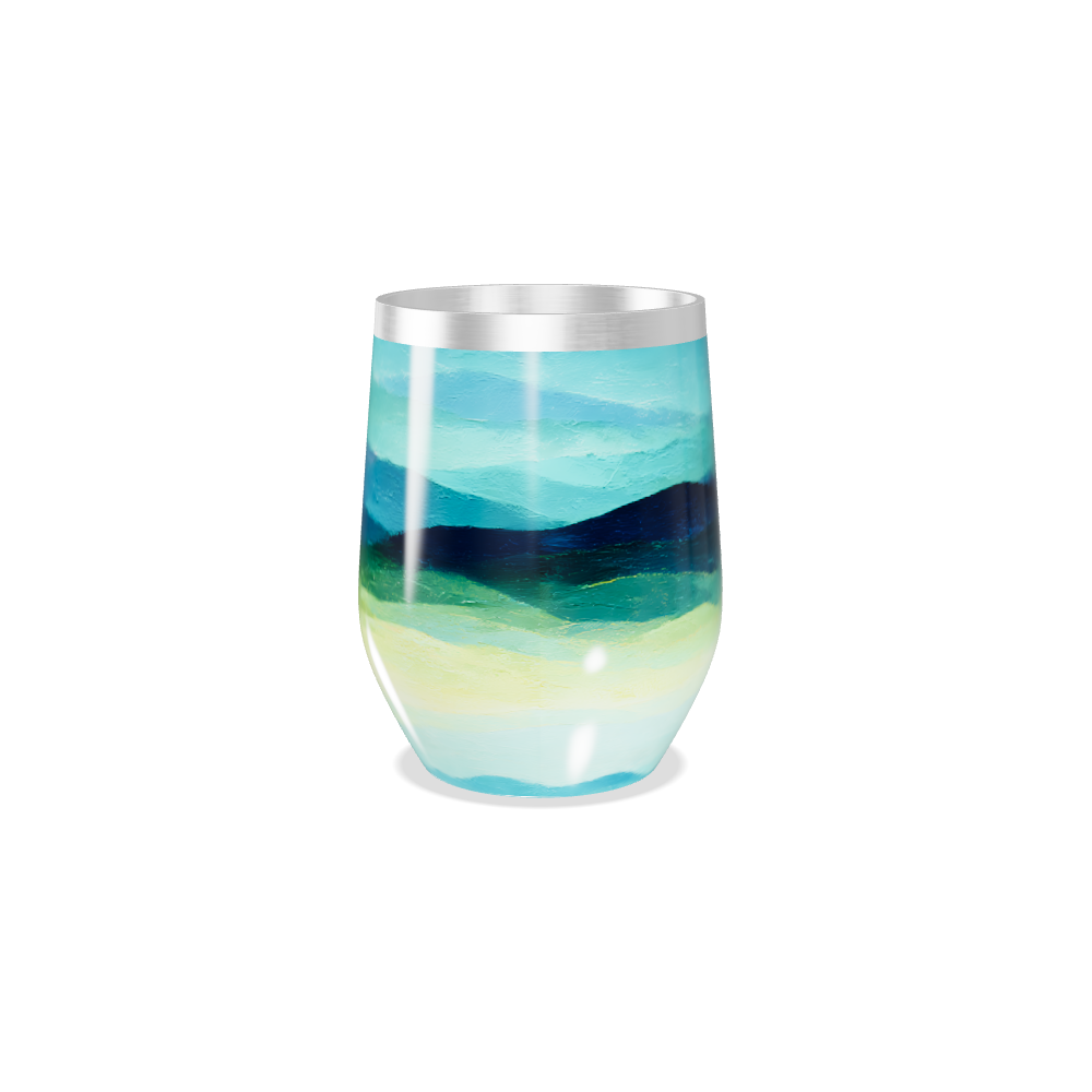 Copo Térmico Slim - Pintura Azul Verde