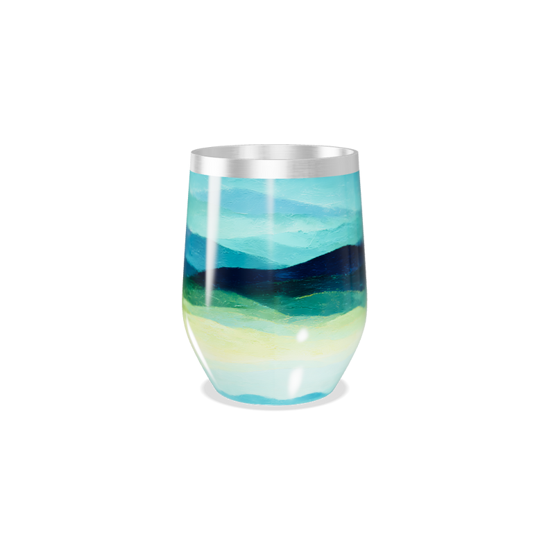 Copo Térmico Slim - Pintura Azul Verde