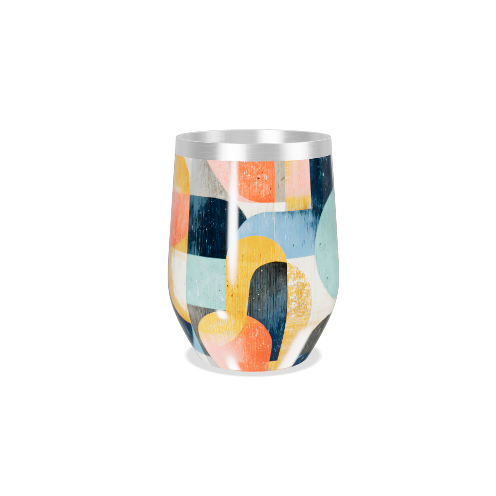Copo Térmico Slim - Estampa Geométrica Colorida