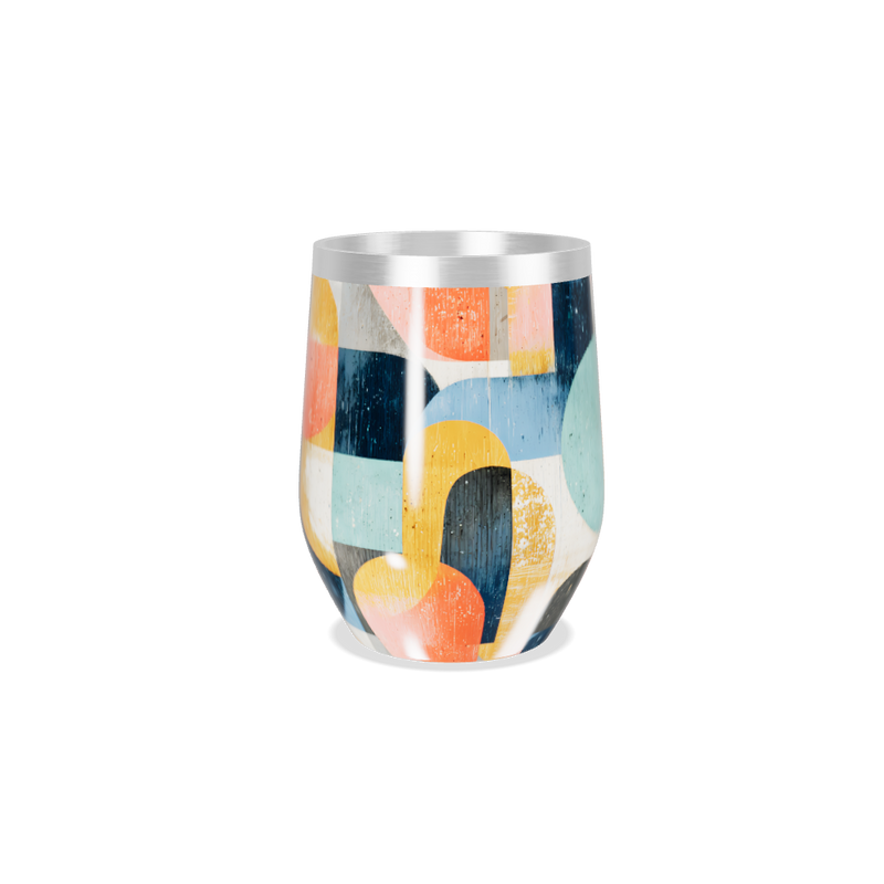Copo Térmico Slim - Estampa Geométrica Colorida