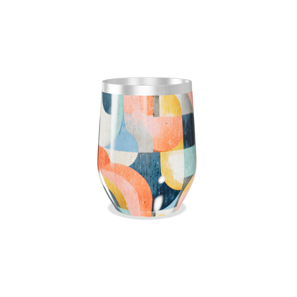 Copo Térmico Slim - Estampa Geométrica Colorida