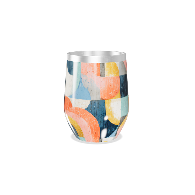 Copo Térmico Slim - Estampa Geométrica Colorida