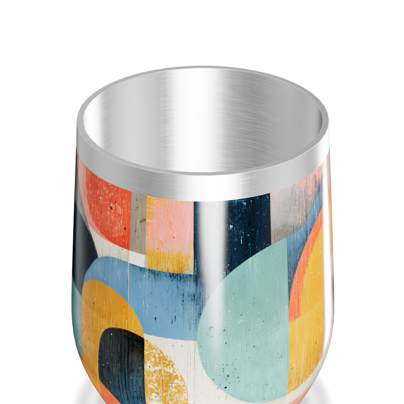 Copo Térmico Slim - Estampa Geométrica Colorida