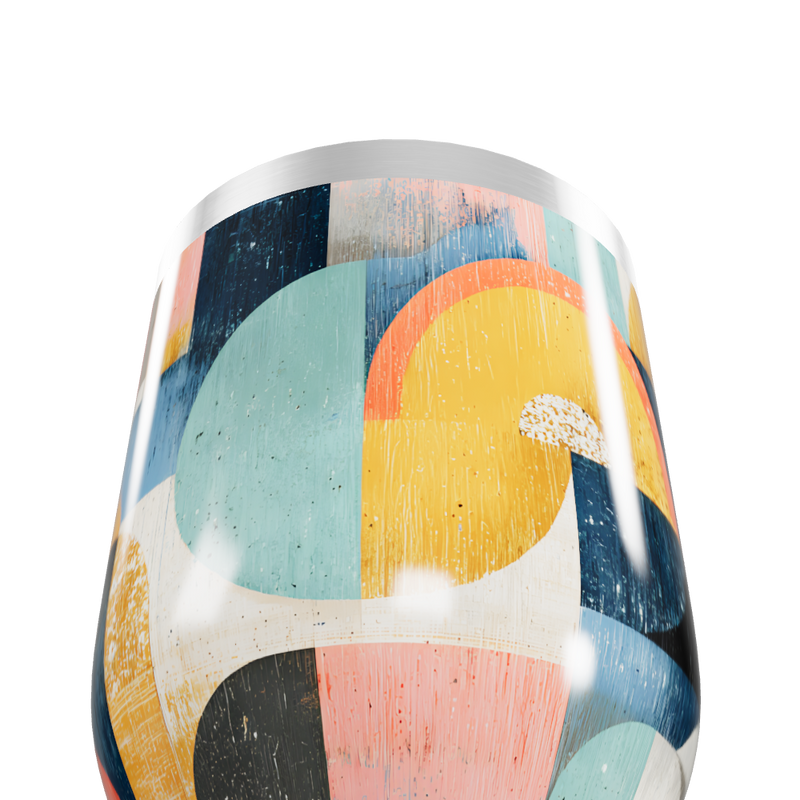 Copo Térmico Slim - Estampa Geométrica Colorida