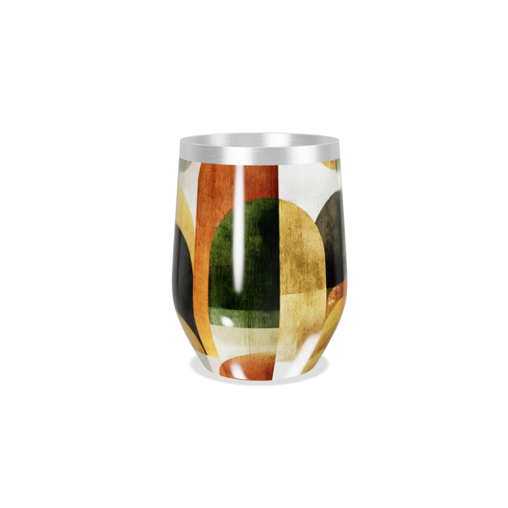 Copo Térmico Slim - Estampa Geométrica Colorida