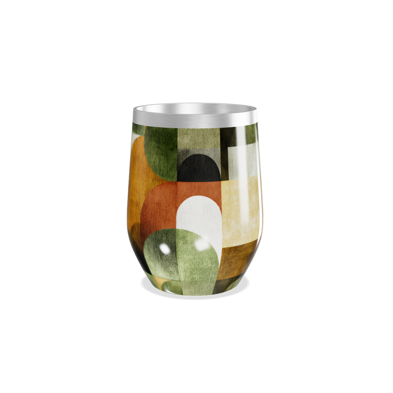 Copo Térmico Slim - Estampa Geométrica Colorida