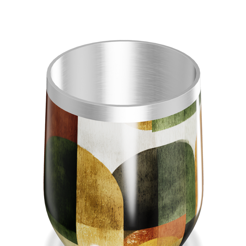 Copo Térmico Slim - Estampa Geométrica Colorida
