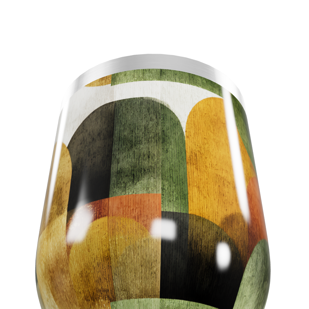 Copo Térmico Slim - Estampa Geométrica Colorida