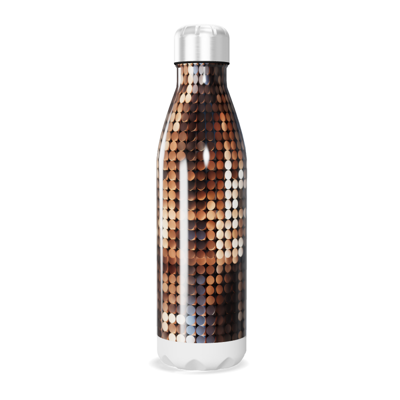 Garrafa Inox - Estampa Metalizada Colorida