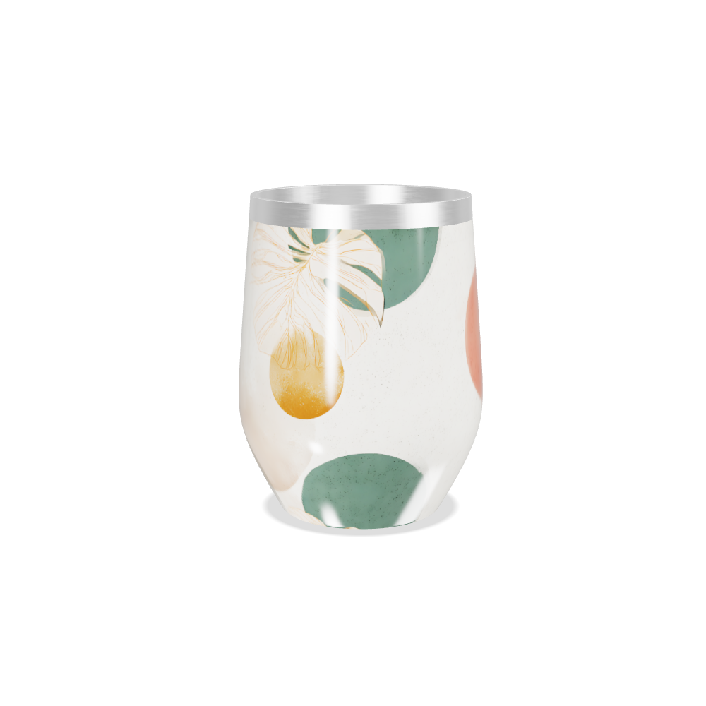 Copo Térmico Slim - Estampa Folhas Coloridas