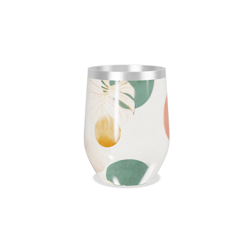 Copo Térmico Slim - Estampa Folhas Coloridas