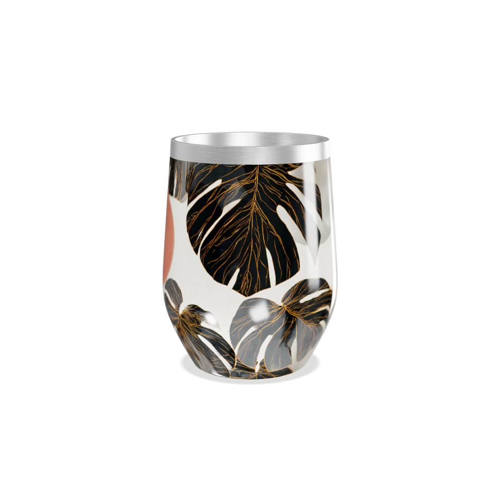 Copo Térmico Slim - Estampa Folhas Coloridas