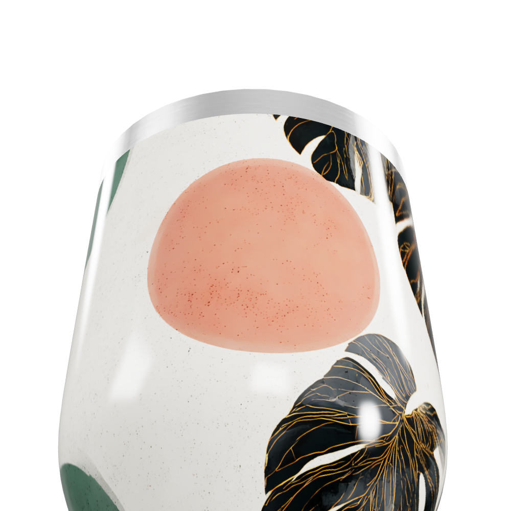 Copo Térmico Slim - Estampa Folhas Coloridas