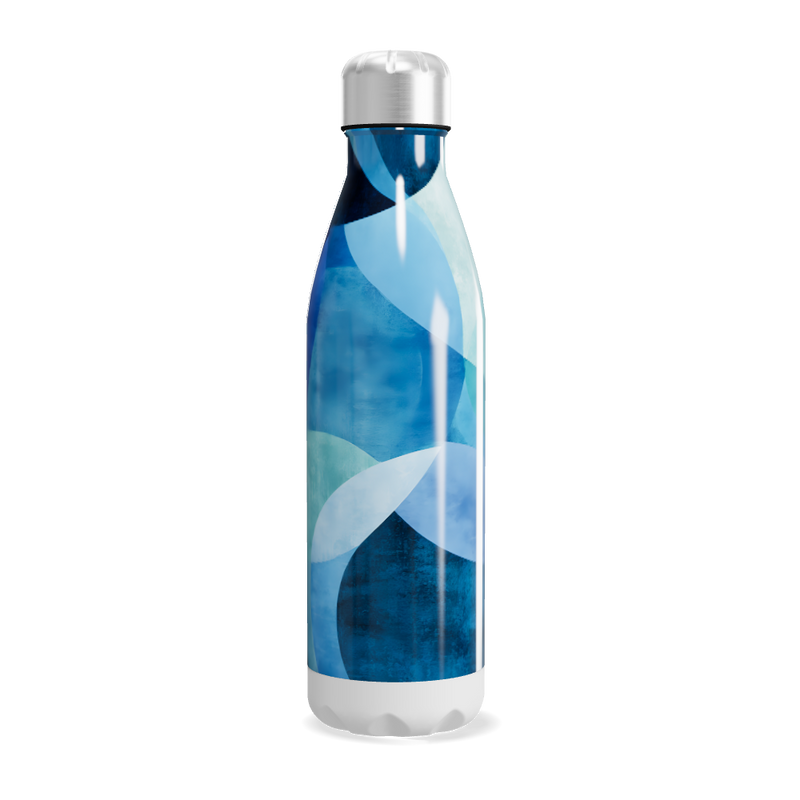 Garrafa Inox - Azul Abstrato 500ml