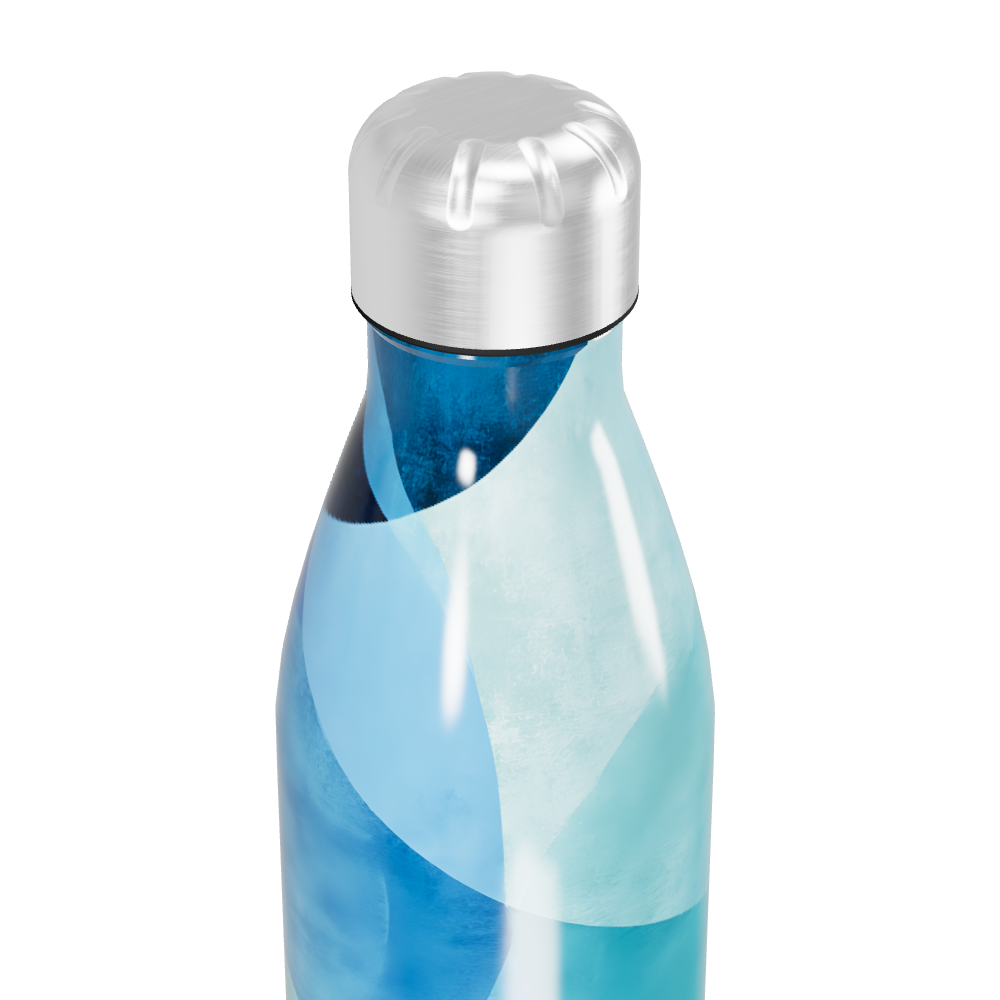 Garrafa Inox - Azul Abstrato 500ml