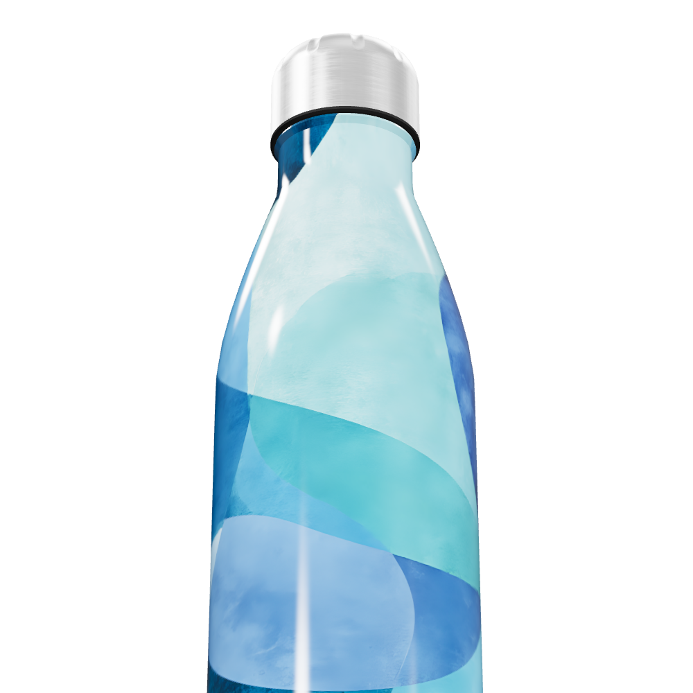 Garrafa Inox - Azul Abstrato 500ml