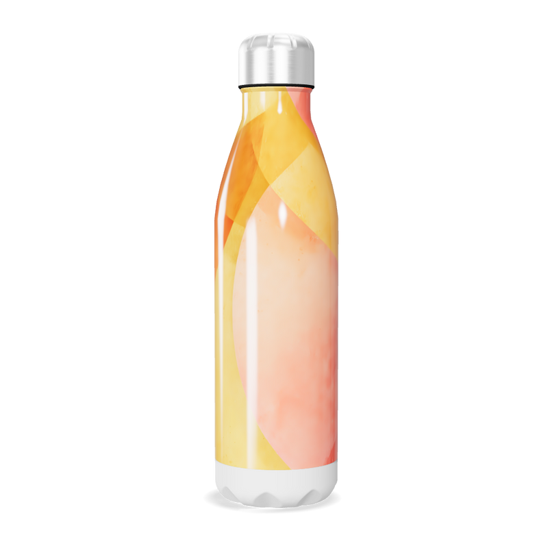 Garrafa Inox Estampada - Laranja e Amarela