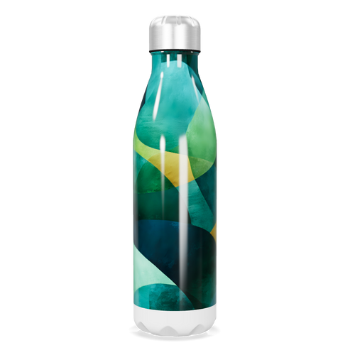 Garrafa Inox - Estampa Abstrata Colorida