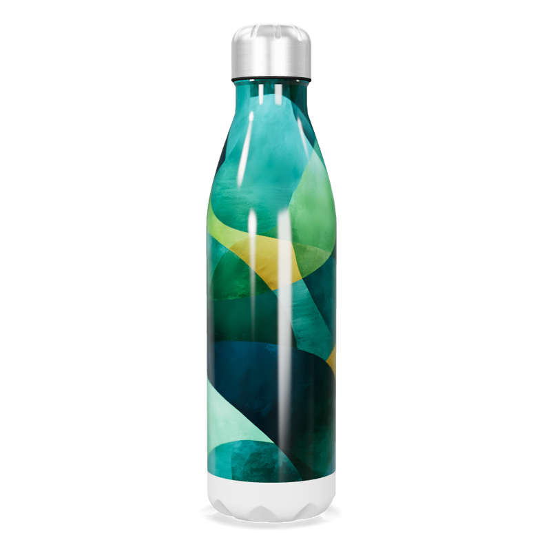 Garrafa Inox - Estampa Abstrata Colorida