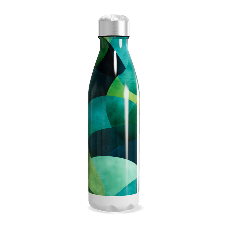 Garrafa Inox - Estampa Abstrata Colorida