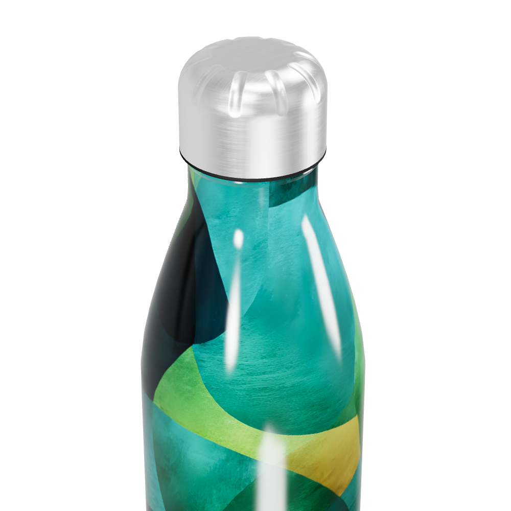 Garrafa Inox - Estampa Abstrata Colorida