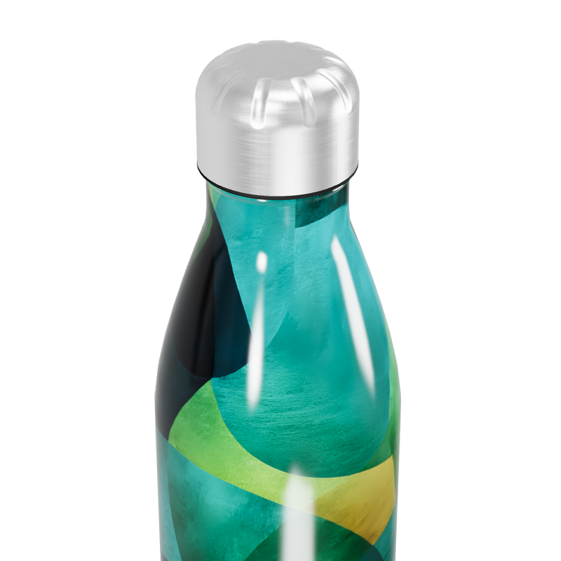Garrafa Inox - Estampa Abstrata Colorida