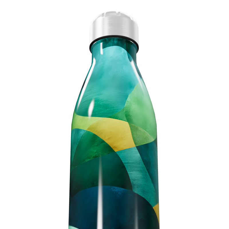 Garrafa Inox - Estampa Abstrata Colorida
