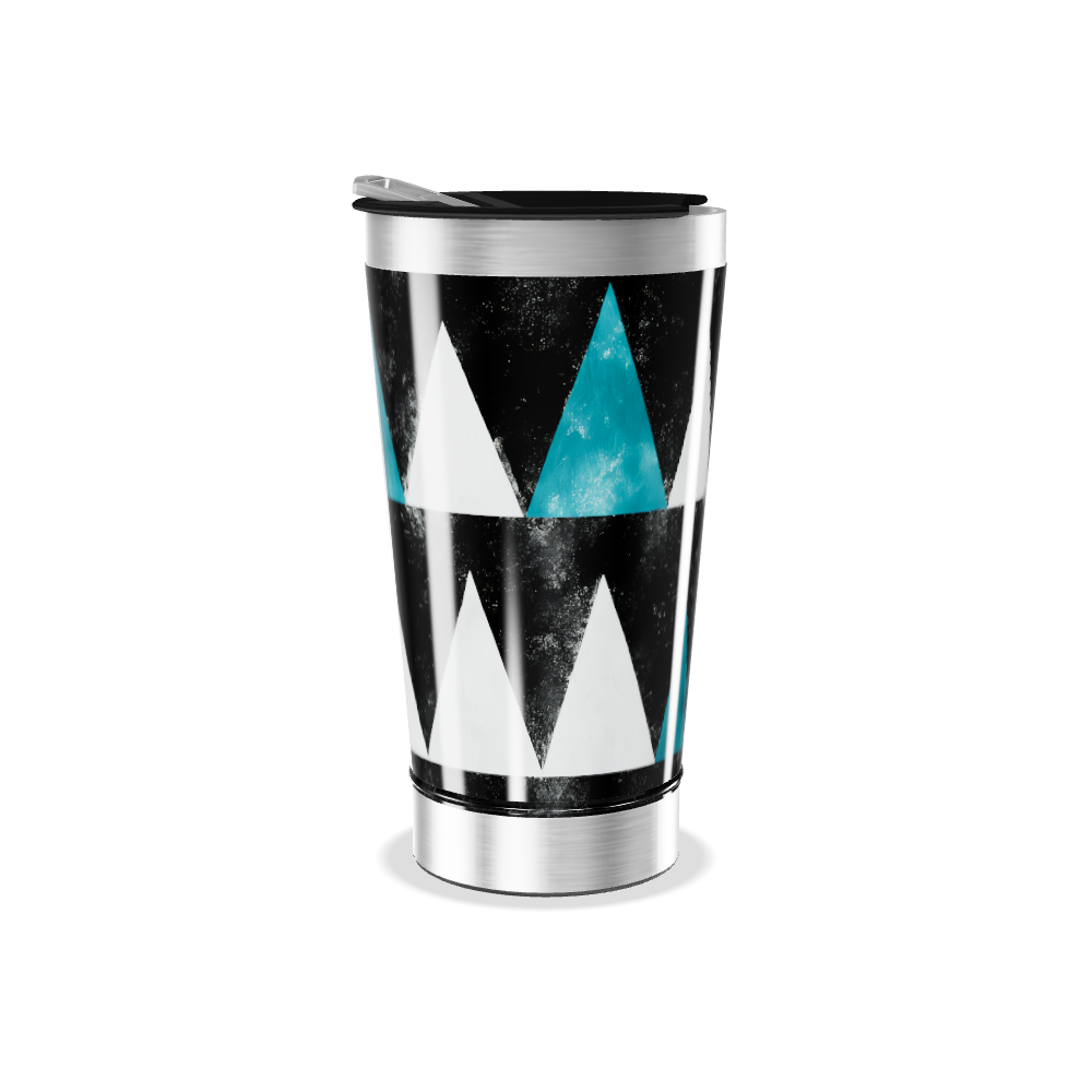 Copo Térmico - Preto Azul Geométrico