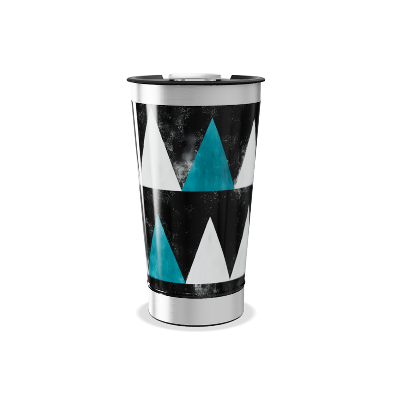 Copo Térmico - Preto Azul Geométrico
