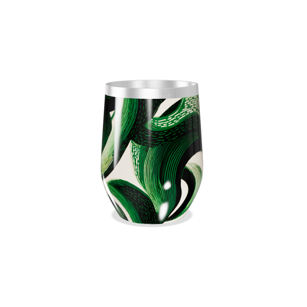Copo Térmico Slim - Estampa Verde Abstrata