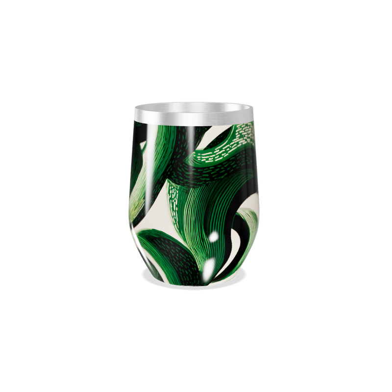 Copo Térmico Slim - Estampa Verde Abstrata