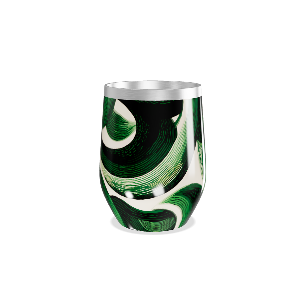 Copo Térmico Slim - Estampa Verde Abstrata