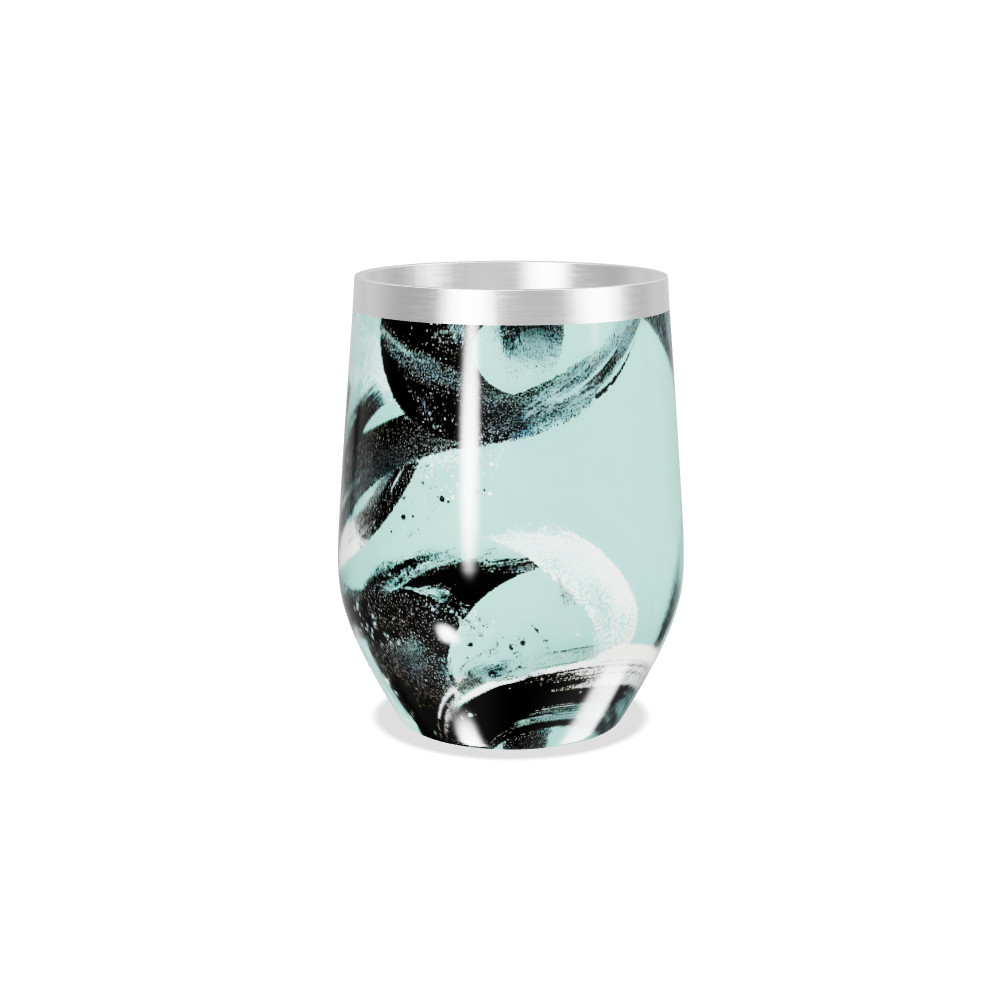 Copo Térmico Slim - Verde Pintura Abstrata