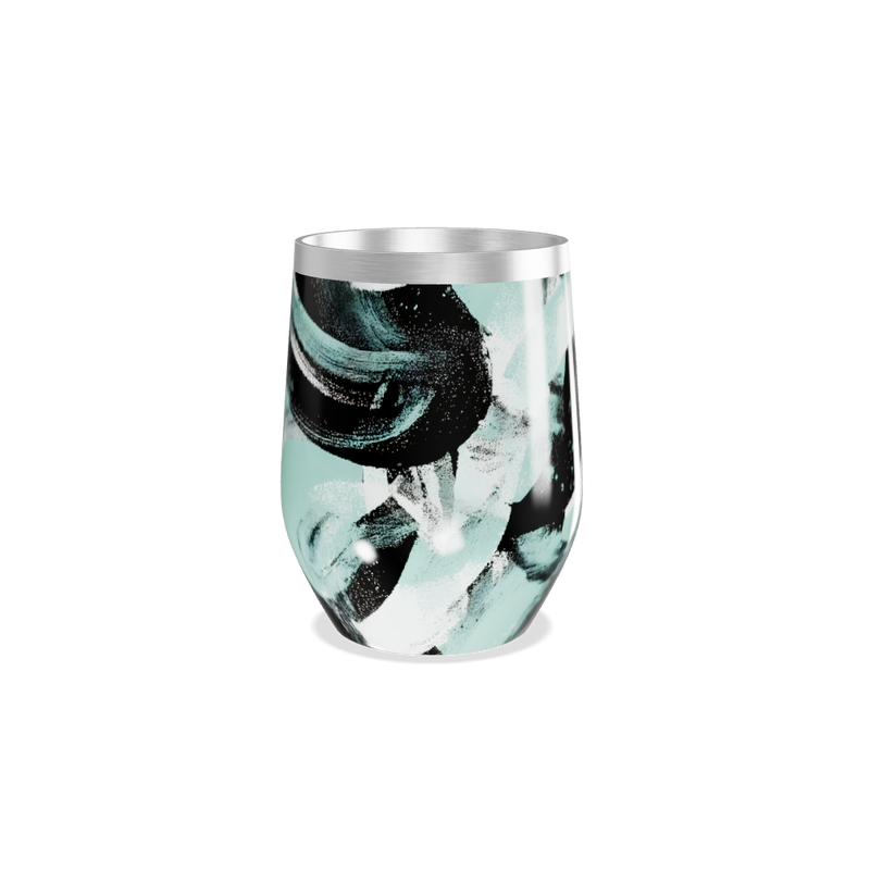 Copo Térmico Slim - Verde Pintura Abstrata