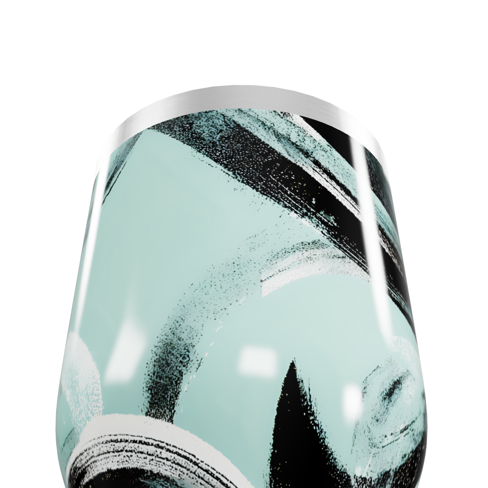 Copo Térmico Slim - Verde Pintura Abstrata