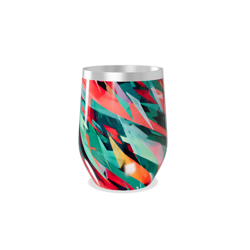 Copo Térmico Slim - Estampa Geométrica Colorida