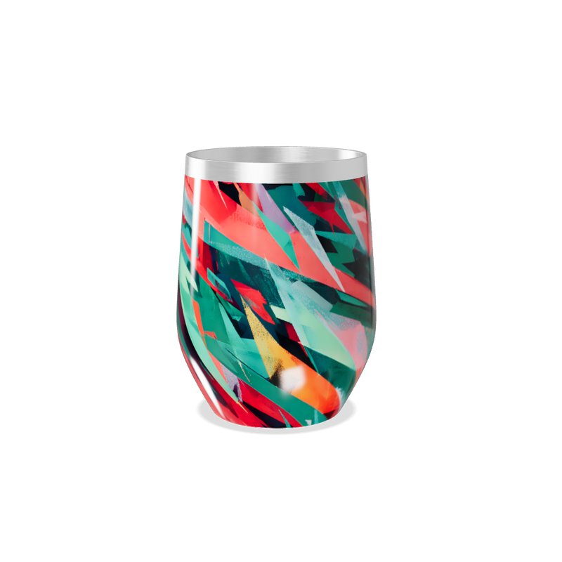 Copo Térmico Slim - Estampa Geométrica Colorida