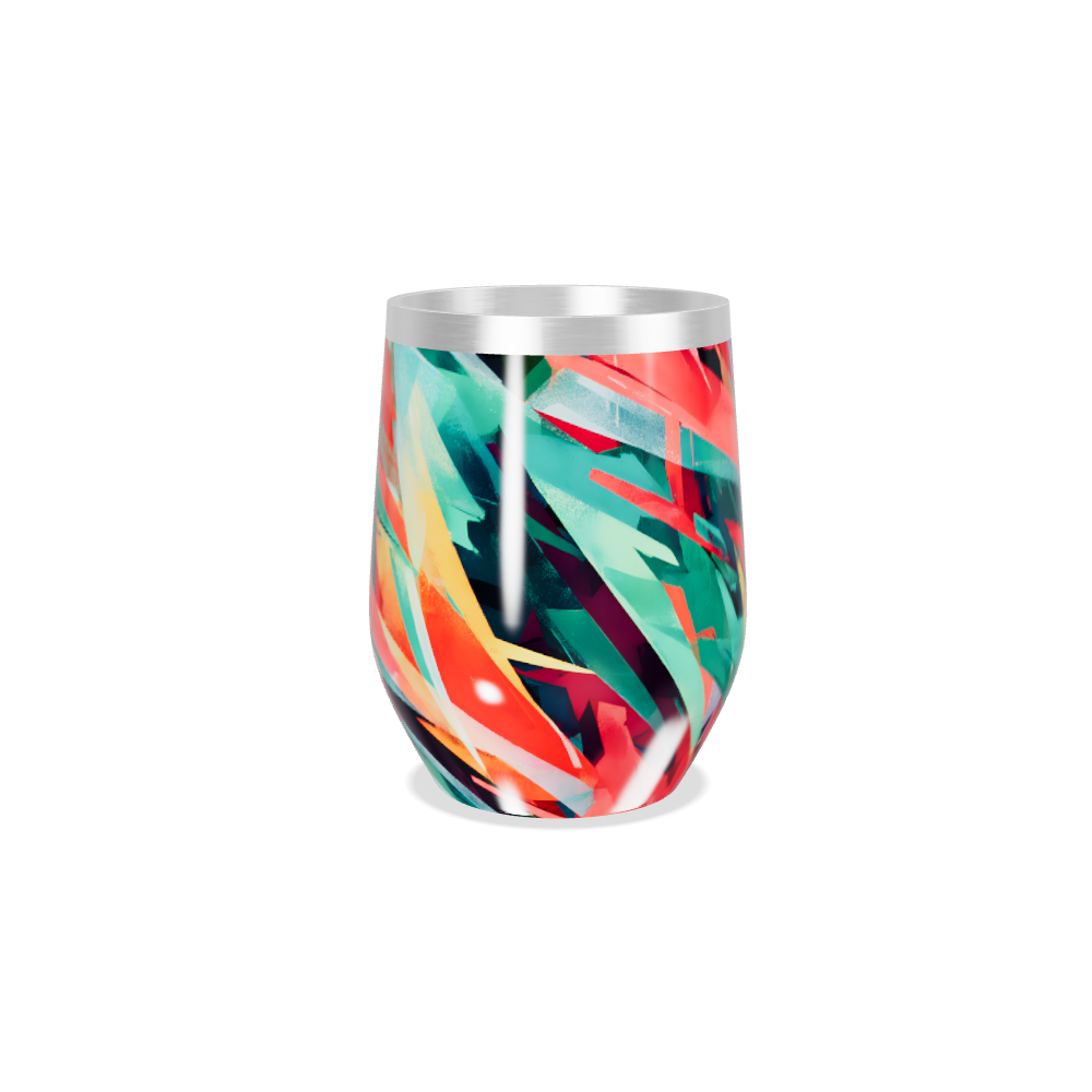 Copo Térmico Slim - Estampa Geométrica Colorida