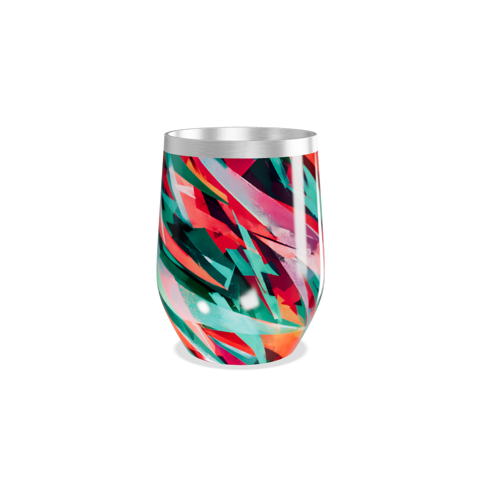 Copo Térmico Slim - Estampa Geométrica Colorida