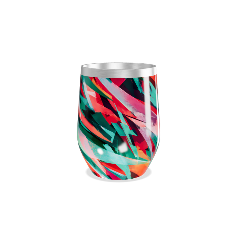 Copo Térmico Slim - Estampa Geométrica Colorida