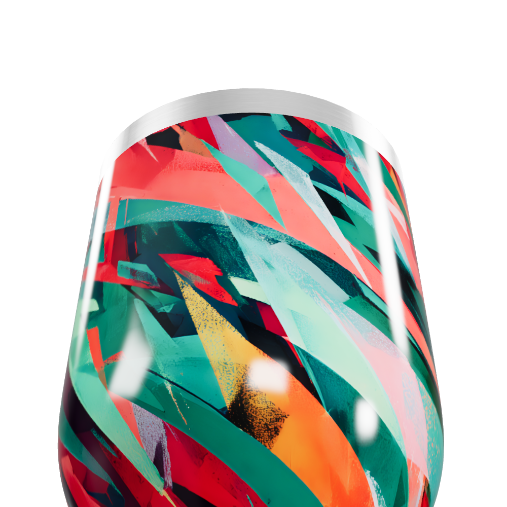 Copo Térmico Slim - Estampa Geométrica Colorida