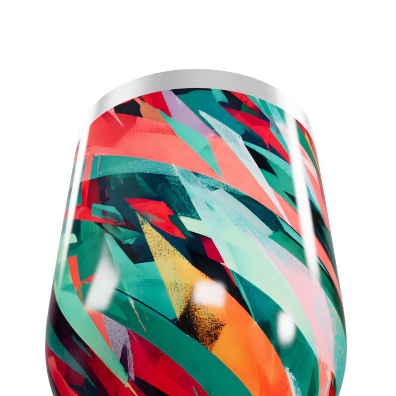 Copo Térmico Slim - Estampa Geométrica Colorida