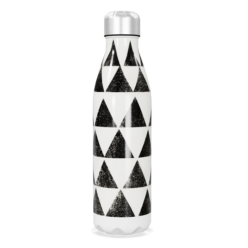 Garrafa Inox - Triângulos Preto e Branco