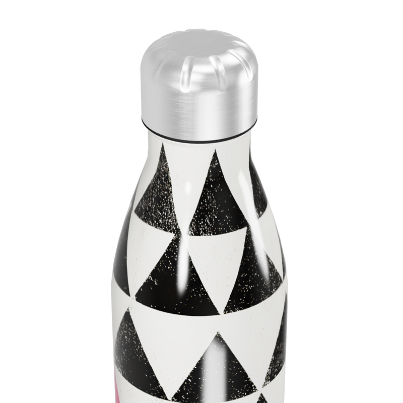Garrafa Inox - Triângulos Preto e Branco