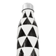 Garrafa Inox - Triângulos Preto e Branco