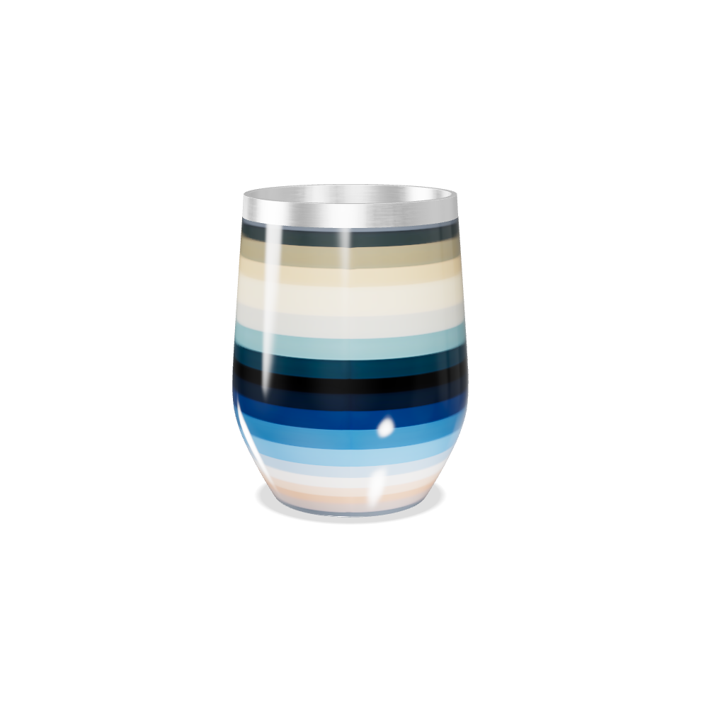 Copo Térmico Slim - Listras Coloridas Inox