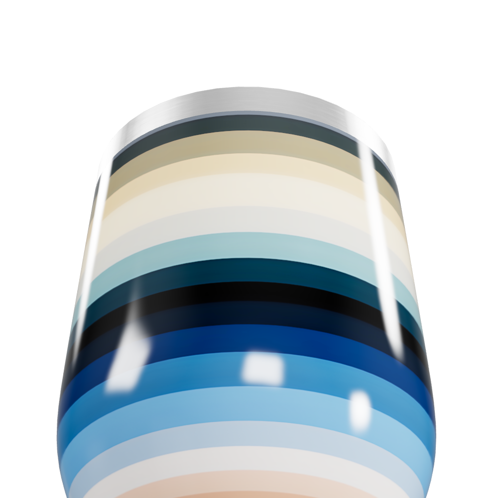 Copo Térmico Slim - Listras Coloridas Inox